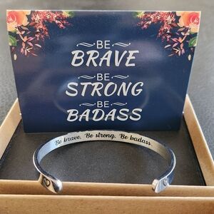 ADJUSTABLE STAINLESS ENCOURAGEMENT BRACELET NEW ON BOX